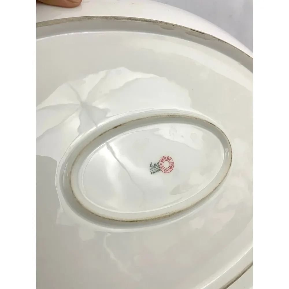 Antique GDA Limoges Oval Serving Platter 17